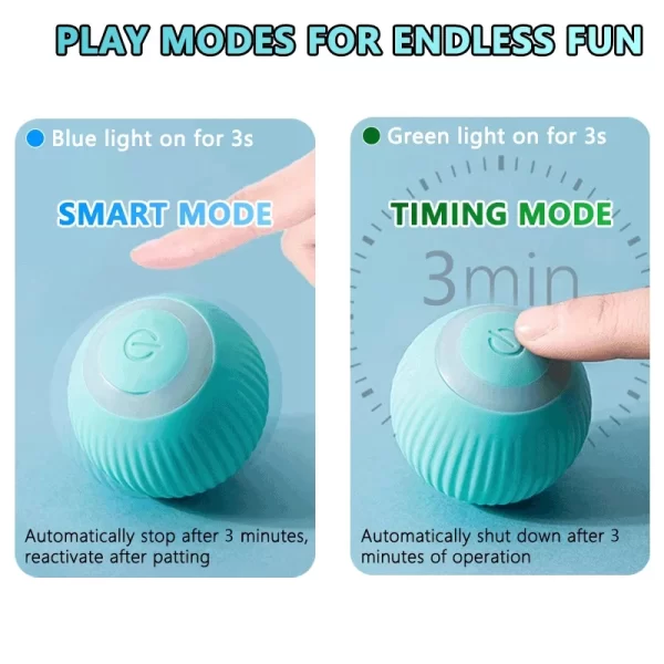 2PCS Cat Interactive Ball Indoor Automatic Rolling Magic Ball Smart Cat Toys Electronic Interactive Cat Toy Cat Game Accessories - Image 5