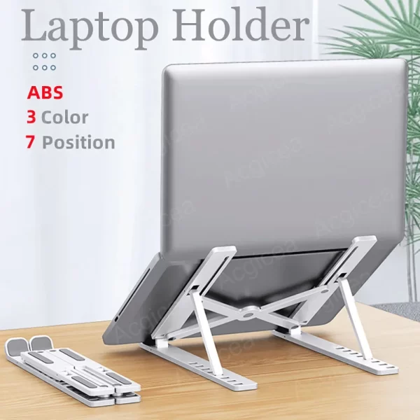 Portable Laptop Stand 7/10 Gears Foldable ABS Tablet for Macbook Apple Air Pro Lenovo Samsung Bracket Universal Pad PC Holder - Image 3