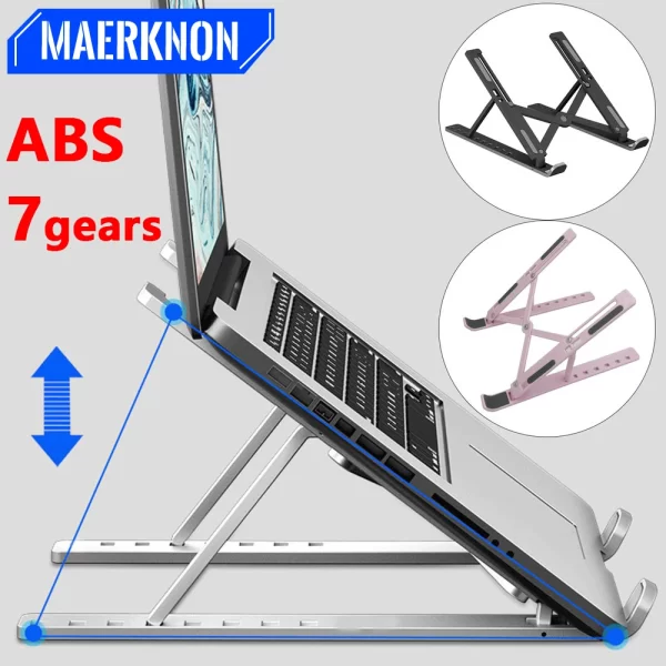 Portable Laptop Stand 7/10 Gears Foldable ABS Tablet for Macbook Apple Air Pro Lenovo Samsung Bracket Universal Pad PC Holder