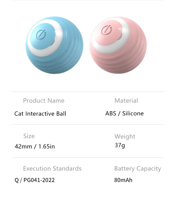 2PCS Cat Interactive Ball Indoor Automatic Rolling Magic Ball Smart Cat Toys Electronic Interactive Cat Toy Cat Game Accessories - Image 10