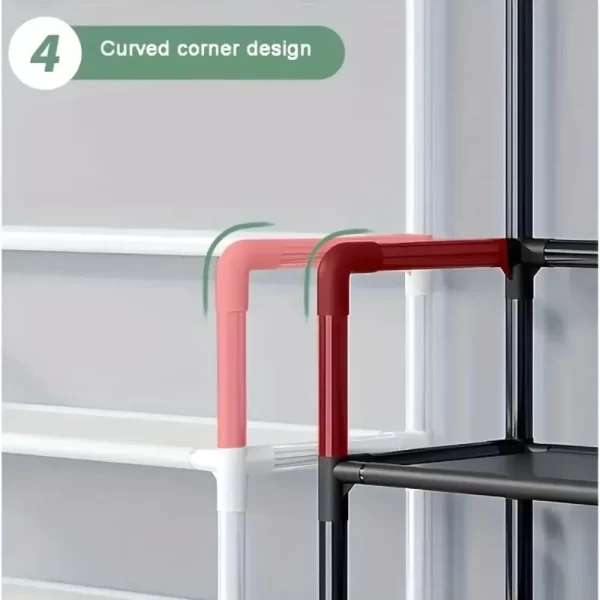 Clothes Hanger Multi-Layer Shoe Rack Doorway DIY Hat And Shoes Shelf Simple Floor-Standing Living Room Organizer Storage Racks - Image 6